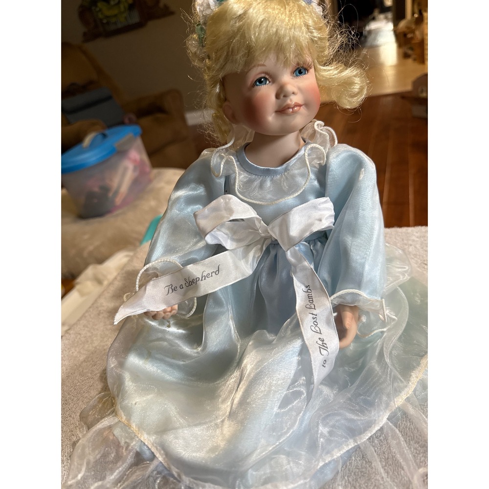 Ashton-Drake Robin Miller Be a Shepherd to The Lost Lambs Porcelain Doll 2000